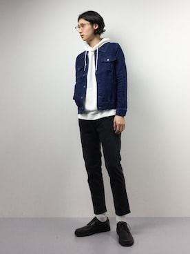 「TRANS CONTINENTS（トランスコンチネンツ）のアイテム（デニムジャケット）」を使った、Yudai Ishiiさん（メンズ・178cm）の春コーディネート