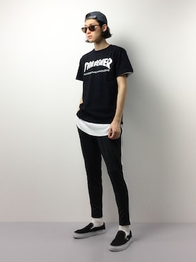 「ROXD（ロッド）のアイテム（トップス）」を使った、Yudai Ishiiさん（メンズ・178cm）の春コーディネート