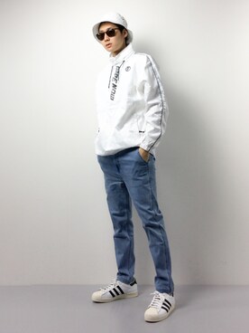 「AAPE BY A BATHING APE（エーエイプバイアベイシングエイプ）のアイテム（ジャケット/アウター）」を使った、Yudai Ishiiさん（メンズ・178cm）の春コーディネート