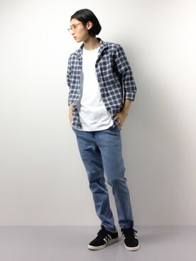 「SHIPS JET BLUE（シップスジェットブルー）のアイテム（シャツ/ブラウス）」を使った、Yudai Ishiiさん（メンズ・178cm）の春コーディネート