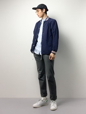 「BEAMS（ビームス）のアイテム（スタジャン）」を使った、Yudai Ishiiさん（メンズ・178cm）の春コーディネート