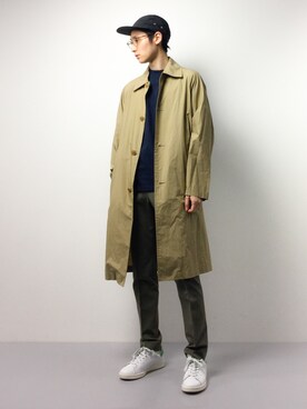 「BEAMS（ビームス）のアイテム（ステンカラーコート）」を使った、Yudai Ishiiさん（メンズ・178cm）の春コーディネート