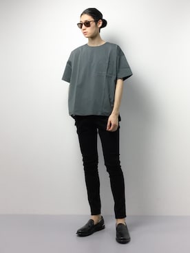「MONKEY TIME（モンキータイム）のアイテム（デニムパンツ）」を使った、Yudai Ishiiさん（メンズ・178cm）の春コーディネート