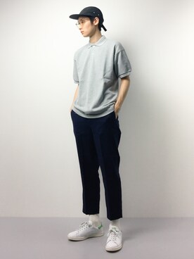 「GLOBAL WORK（グローバルワーク）のアイテム（ポロシャツ）」を使った、Yudai Ishiiさん（メンズ・178cm）の春コーディネート