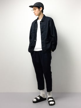 「MONKEY TIME（モンキータイム）のアイテム（デニムパンツ）」を使った、Yudai Ishiiさん（メンズ・178cm）の春コーディネート