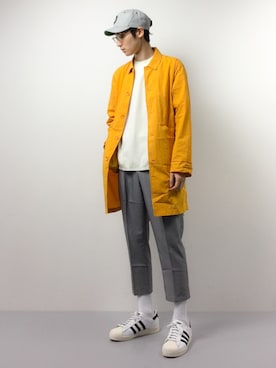 「URBAN RESEARCH Sonny Label（アーバンリサーチサニーレーベル）のアイテム（ステンカラーコート）」を使った、Yudai Ishiiさん（メンズ・178cm）の春コーディネート