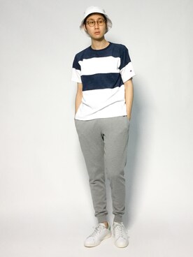 「UP START（アップスタート）のアイテム（パンツ）」を使った、Yudai Ishiiさん（メンズ・178cm）の夏コーディネート