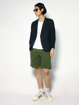 「SHIPS JET BLUE（シップスジェットブルー）のアイテム（ジャケット/アウター）」を使った、Yudai Ishiiさん（メンズ・178cm）の夏コーディネート