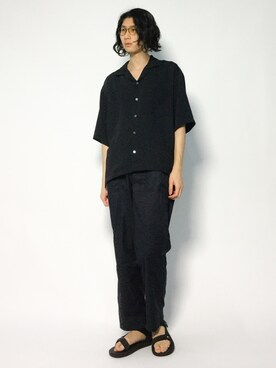 Yudai Ishiiさんの「オーバーサイズオープンカラーシャツ」を使ったコーディネート