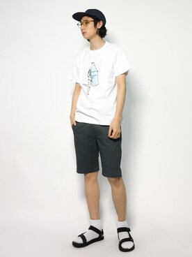 「坩堝（ルツボ）のアイテム」を使った、Yudai Ishiiさん（メンズ・178cm）の夏コーディネート