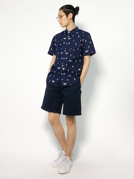 「Design Tshirts Store graniph（デザイン　ティーシャツ　ストア　グラニフ）のアイテム」を使った、Yudai Ishiiさん（メンズ・178cm）の夏コーディネート