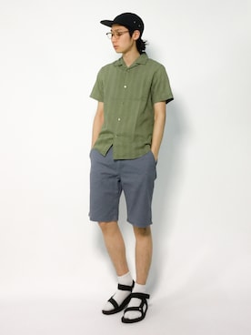 「niko and...（ニコアンド）のアイテム（チノパンツ）」を使った、Yudai Ishiiさん（メンズ・178cm）の夏コーディネート