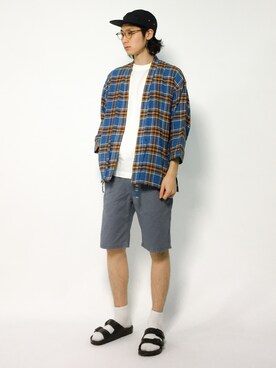 「niko and...（ニコアンド）のアイテム（チノパンツ）」を使った、Yudai Ishiiさん（メンズ・178cm）の夏コーディネート