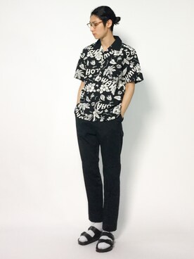「AZUL by moussy（アズールバイマウジー）のアイテム」を使った、Yudai Ishiiさん（メンズ・178cm）の夏コーディネート
