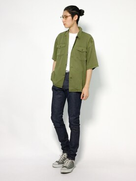 「MONKEY TIME（モンキータイム）のアイテム（デニムパンツ）」を使った、Yudai Ishiiさん（メンズ・178cm）の夏コーディネート