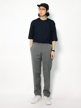 「ネイビー×グレー」｜Yudai Ishiiさん（メンズ・178cm・20代）の夏コーディネート