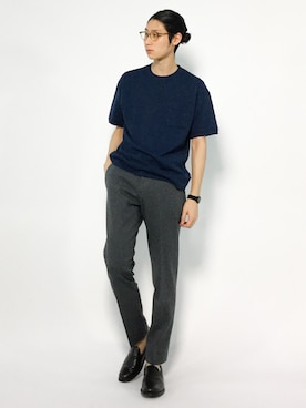 「ネイビー×グレー」｜Yudai Ishiiさん（メンズ・178cm・20代）の夏コーディネート