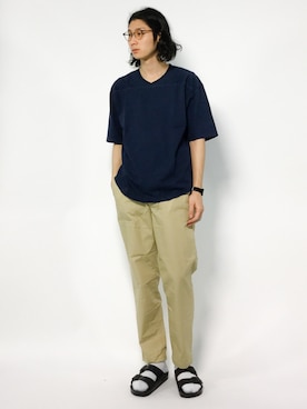「FIDELITY（フィデリティ）のアイテム（パンツ）」を使った、Yudai Ishiiさん（メンズ・178cm）の夏コーディネート