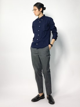 「ネイビー×グレー」｜Yudai Ishiiさん（メンズ・178cm・20代）の夏コーディネート