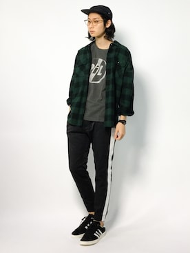 「MONKEY TIME（モンキータイム）のアイテム（その他パンツ）」を使った、Yudai Ishiiさん（メンズ・178cm）の夏コーディネート