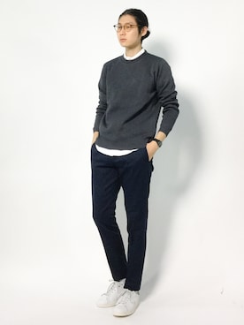 「ネイビー×グレー」｜Yudai Ishiiさん（メンズ・178cm・20代）の夏コーディネート