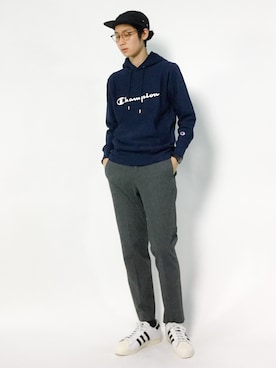 「ネイビー×グレー」｜Yudai Ishiiさん（メンズ・178cm・20代）の夏コーディネート