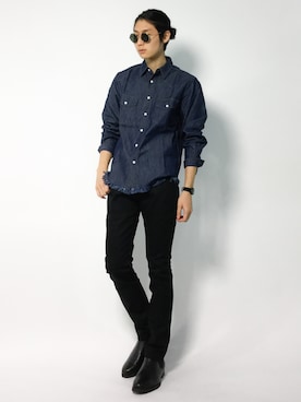 「jiggys shop（ジギーズショップ）のアイテム（チノパンツ）」を使った、Yudai Ishiiさん（メンズ・178cm・20代）の秋コーディネート