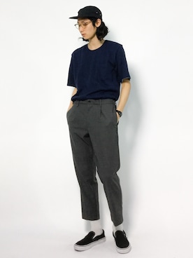 「ネイビー×グレー」｜Yudai Ishiiさん（メンズ・178cm・20代）の秋コーディネート