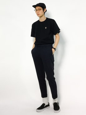 「Bape」｜「アイテム（スラックス）」を使った、Yudai Ishiiさん（メンズ・178cm）の秋コーディネート