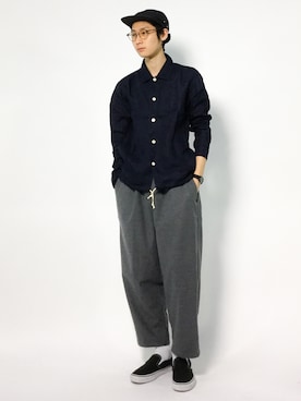 「ネイビー×グレー」｜Yudai Ishiiさん（メンズ・178cm・20代）の秋コーディネート
