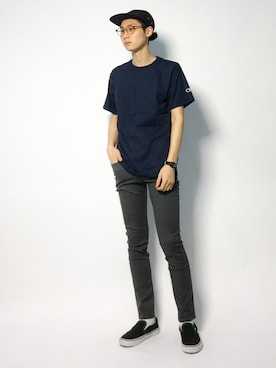 「ネイビー×グレー」｜Yudai Ishiiさん（メンズ・178cm・20代）の秋コーディネート