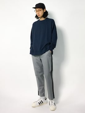 「ネイビー×グレー」｜Yudai Ishiiさん（メンズ・178cm・20代）の秋コーディネート