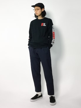 「VANS（バンズ）のアイテム（Tシャツ/カットソー）」を使った、Yudai Ishiiさん（メンズ・178cm）の秋コーディネート