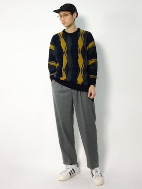 「MONKEY TIME（モンキータイム）のアイテム（その他パンツ）」を使った、Yudai Ishiiさん（メンズ・178cm）の秋コーディネート