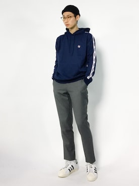 「ネイビー×グレー」｜Yudai Ishiiさん（メンズ・178cm・20代）の秋コーディネート