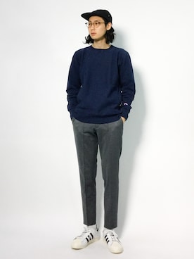 「ネイビー×グレー」｜Yudai Ishiiさん（メンズ・178cm・20代）の秋コーディネート