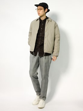 「Champion（チャンピオン）のアイテム（ブルゾン）」を使った、Yudai Ishiiさん（メンズ・178cm）の秋コーディネート