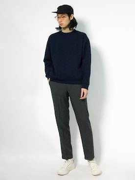 「ネイビー×グレー」｜Yudai Ishiiさん（メンズ・178cm・20代）の秋コーディネート