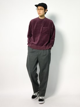 「MONKEY TIME（モンキータイム）のアイテム（その他パンツ）」を使った、Yudai Ishiiさん（メンズ・178cm）の秋コーディネート