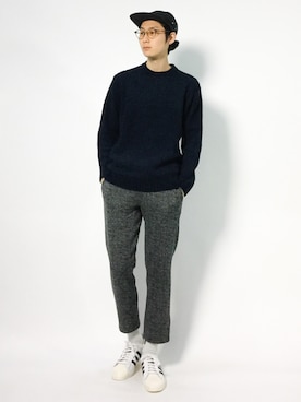 「ネイビー×グレー」｜Yudai Ishiiさん（メンズ・178cm・20代）の秋コーディネート