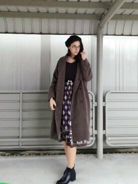 Samansa Mos2のチェスターコートを使った人気ファッション