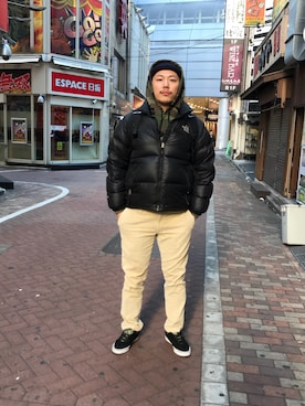 「アイテム（ダウンジャケット/コート）」を使った、ueda1054さん（メンズ・180cm・20代）の冬コーディネート