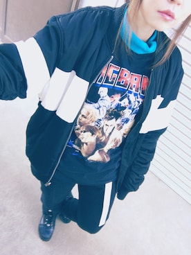 「ライブ」｜「アイテム（その他アウター）」を使った、SAyUさん（レディース・158cm）の冬コーディネート