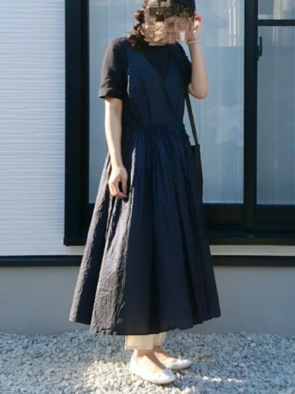 dosa ラジャスタンドレス カシュクールワンピース 藍染 サイズ2 dosa