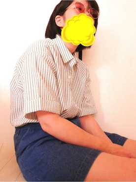 「カラーサングラス」｜「アイテム（その他）」を使った、まごさん（レディース・160cm）の夏コーディネート