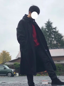 「OURET（オーレット）のアイテム（パーカー）」を使った、鈴吉さん（メンズ・169cm）の秋コーディネート