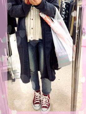 「M.deux（エムドゥ）のアイテム（パンツ）」を使った、おチビさん（レディース・147cm）の冬コーディネート