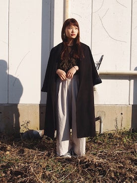 「G.V.G.V.（ジーヴィージーヴィー）のアイテム（アクセサリー）」を使った、三橋栄香さん（レディース・155cm）の冬コーディネート