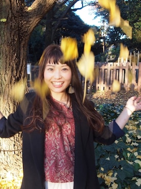 「RLIGHTs（ライツ）のアイテム」を使った、三橋栄香さん（レディース・155cm）の冬コーディネート