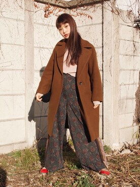 「UNITED ARROWS（ユナイテッドアローズ）のアイテム（その他アウター）」を使った、三橋栄香さん（レディース・155cm）の冬コーディネート